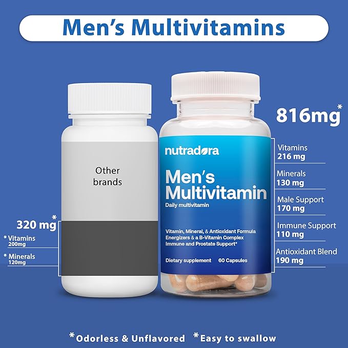 Multivitamin for Men B12, Zinc, 1
