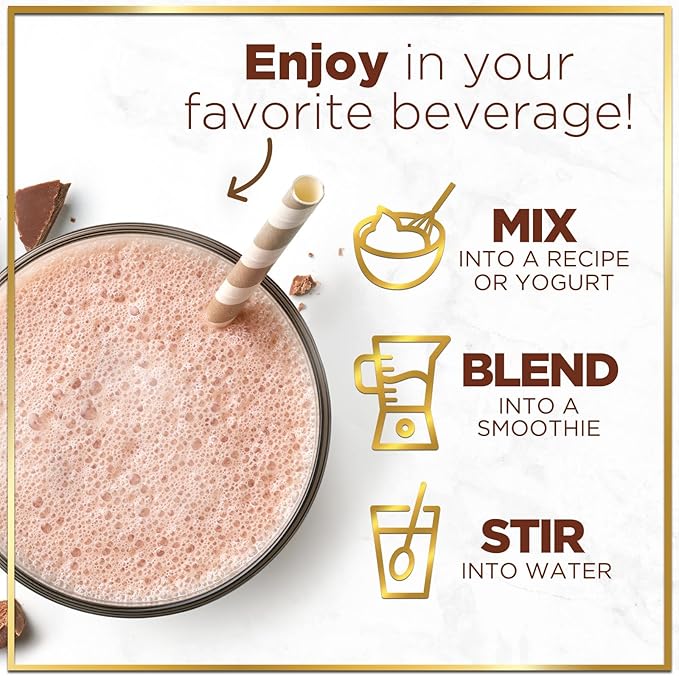 Whey Protein Powder, Rich Double Chocolate 24g Protein 24 Servings