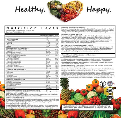 LiquiVive Liquid Vitamins Mega Nutrition D3 A B12 E 99.9% Vegan 32 fl