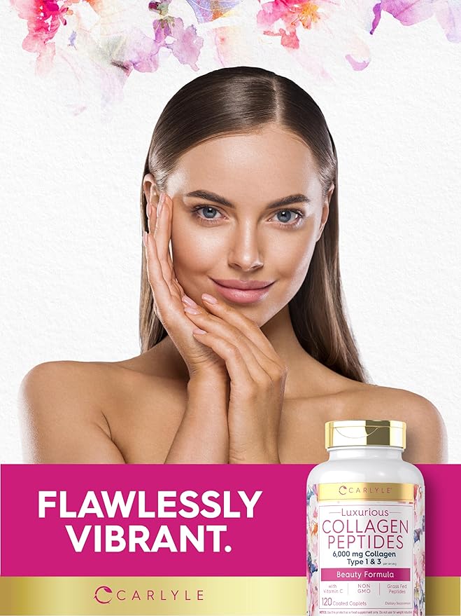 Carlyle Collagen with Vitamin C 6000mg | 120 Caplets 1 and 3 |