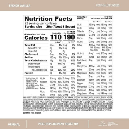SlimFast Meal Replacement Powder, Original French 10g of 22 Servings