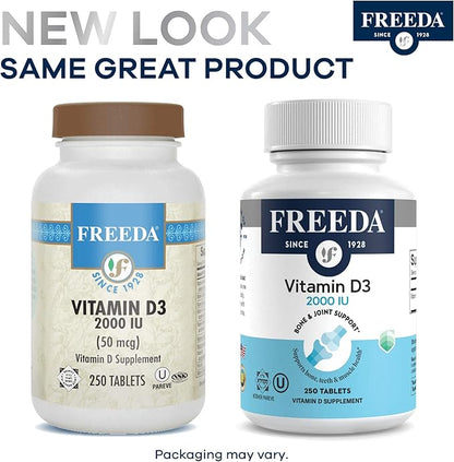 FREEDA Vitamin D3-3000 IU 100 Tiny