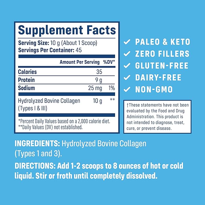 NativePath Collagen Peptides Protein 1 & 3 Collagen 15.9 oz (45 Servings)