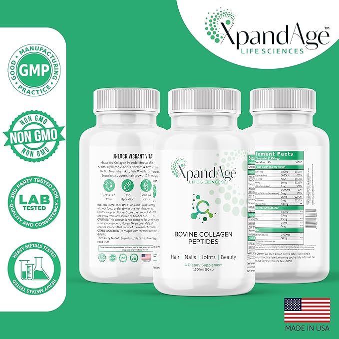 XpandAge's Bovine Collagen Peptides contain Biotin,