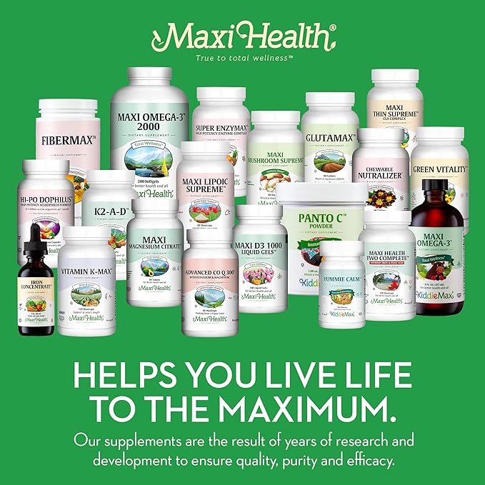 Maxi Health Calcium Magnesium Supplement D3 and (180 Tablets)