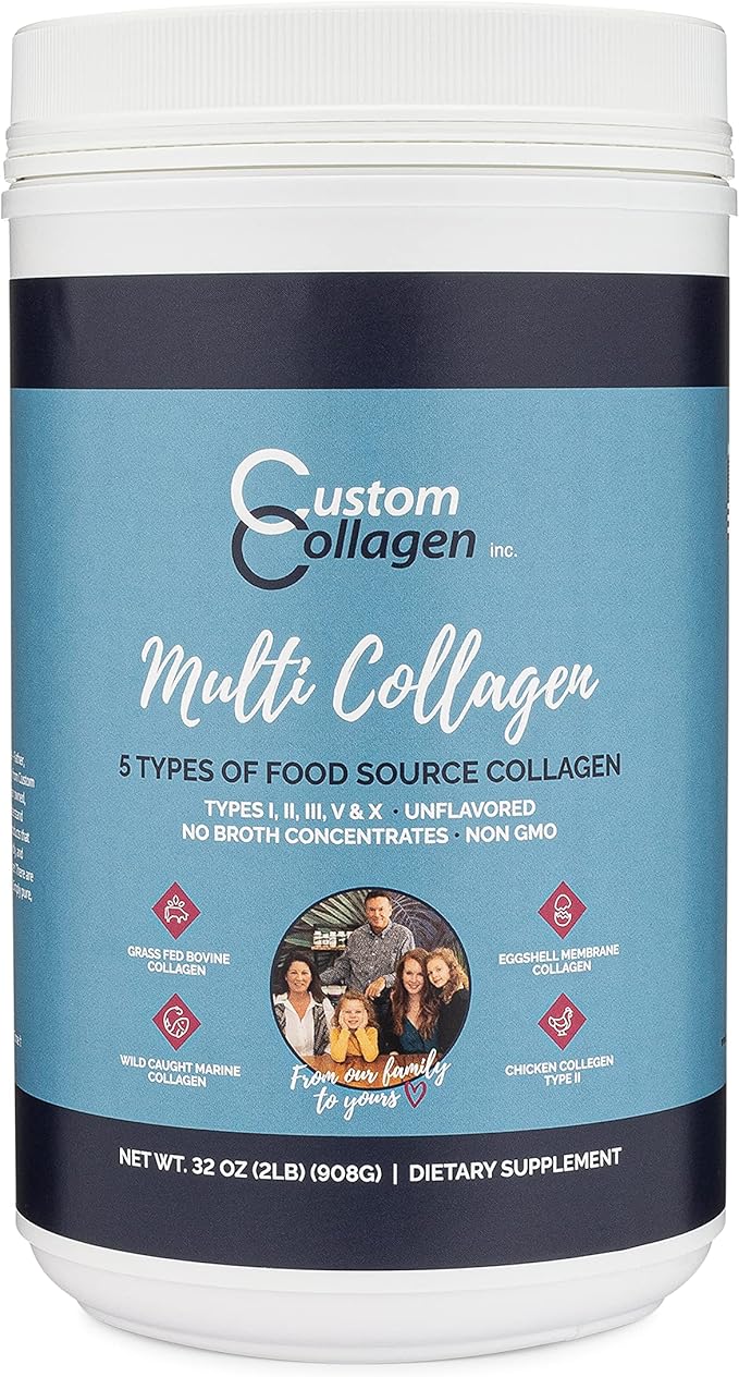Custom Collagen Multi Collagen Plus Peptides 2 Pound (32 Ounce, 1)