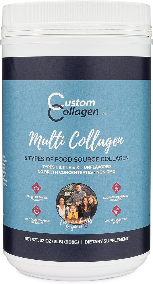 Custom Collagen Multi Collagen Plus Peptides 2 Pound (32 Ounce, 1)