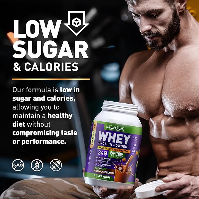 Whey Protein Powder 100% Pure 24g Protein, 24 Servings
