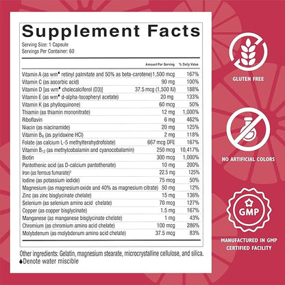 Celebrate Vitamins Multi-Complete, 45mg Iron – (60 Capsules)
