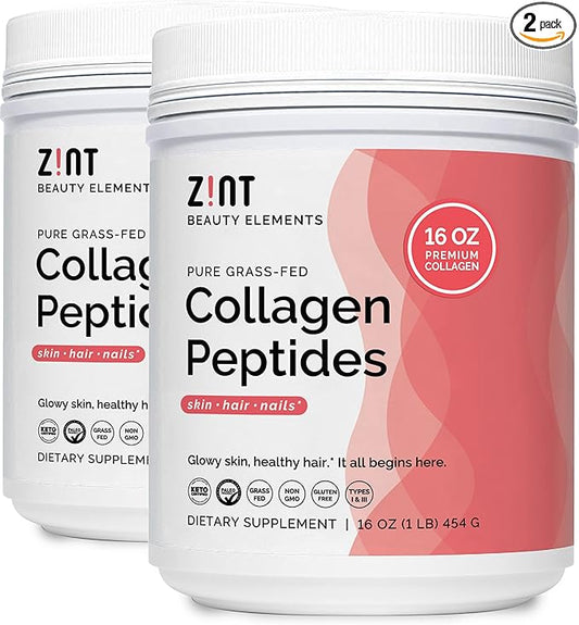 Zint Collagen Peptides Powder: Paleo & 16 oz, 2 Pack
