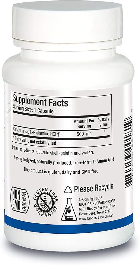 Biotics Research L Glutamine, Gastrointestinal Health, 180 capsules