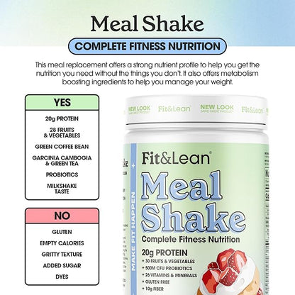 Fit & Lean Meal Shake, Fat 0.8 lbs (365 g),10 g),10 Servings