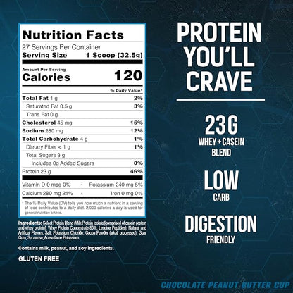 PEScience Select Low Carb Protein Powder, Chocolate Peanut Butter Cup, 27 Serving, Keto Friendly and Gluten Free