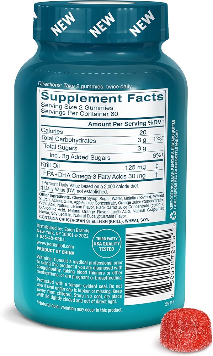 Kori Multi-Benefit Omega-3 Gummies| Heart, Brain,