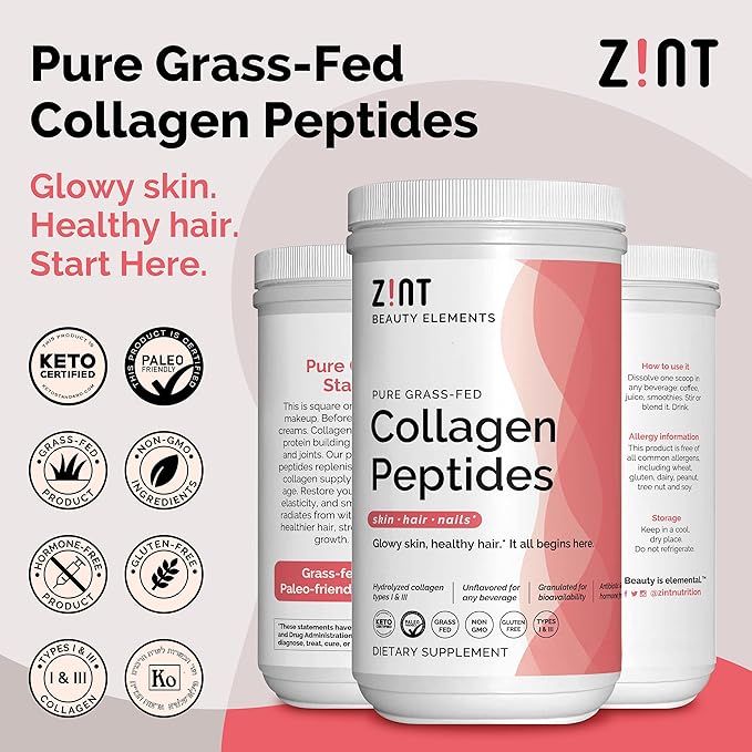 Zint Collagen Peptides Powder (32 oz):