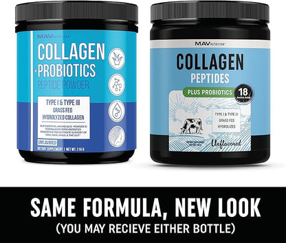 Collagen Peptides Powder with Probiotics 1 & 3 Grass 7000mg Per 210g Per