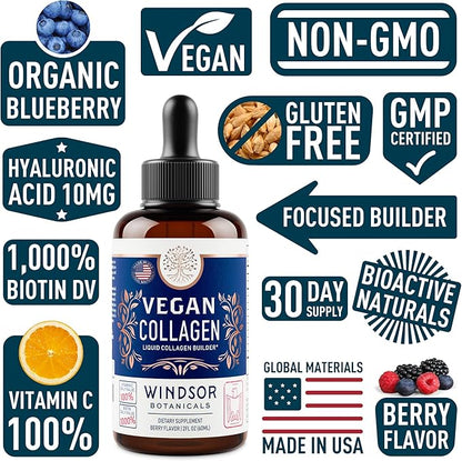 Vegan Collagen Builder Liquid Supplement 120ml, 60 60 Day
