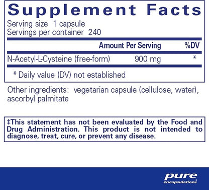 Pure Encapsulations NAC 900 mg 240 Capsules