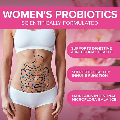 Probiotics for Women 240 Tablets | Supports Vaginal & Digestive Health | Daily Support for Women | 3 Billion CFU | Probiotic Supplement Made in The USA (240, Women's Probiotics)