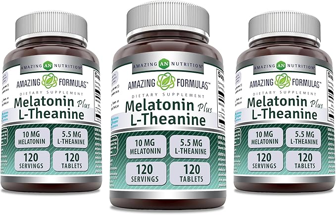 Amazing Formulas Melatonin 10 Mg Plus 5.5 Mg 120 Tablets 3