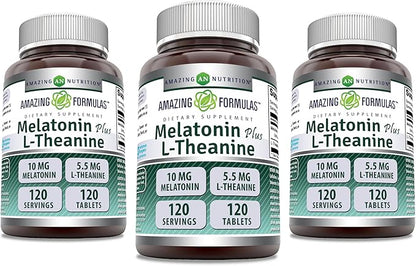 Amazing Formulas Melatonin 10 Mg Plus 5.5 Mg 120 Tablets 3