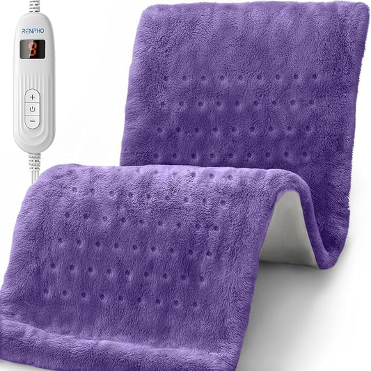 RENPHO XL Electric Heating Pads, King 12" x 24" Violet