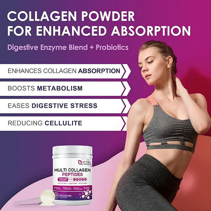 NATURE TARGET Multi Collagen Peptides Powder 35 Servings