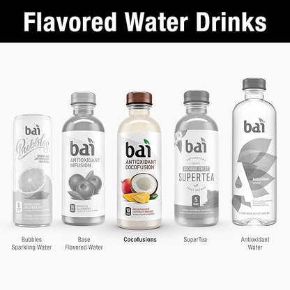 Bai Coconut Flavored Water Puna Coconut Pineapple, Antioxidant Infused, Coconut Pineapple Flavored Water Drink, 18 Fluid Ounce Bottles, 6 Count