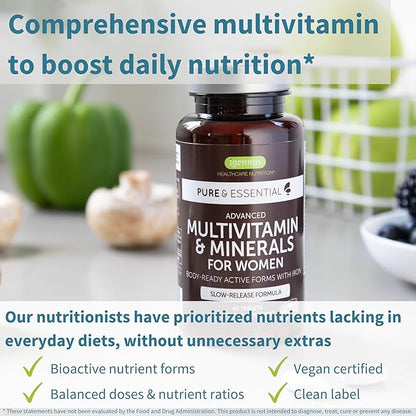 Methylated Women's Multivitamin, Methyl Folate for MTHFR, Clean Label & Vegan, with Iron, Non-GMO, Sustained Release, 180 Tablets, by Igennus