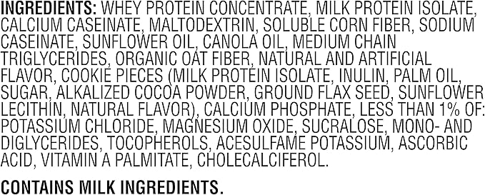 Muscle Milk Genuine Protein Powder, Cookies 1.93 Pounds, 12 Servings, 32g Protein, 3g Sugar,