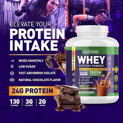 Whey Protein Powder 100% Pure 24g Protein, 60 Servings