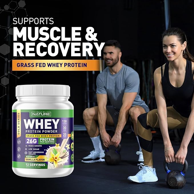 Whey Protein Powder 100% Pure 26g Protein, 12 Servings