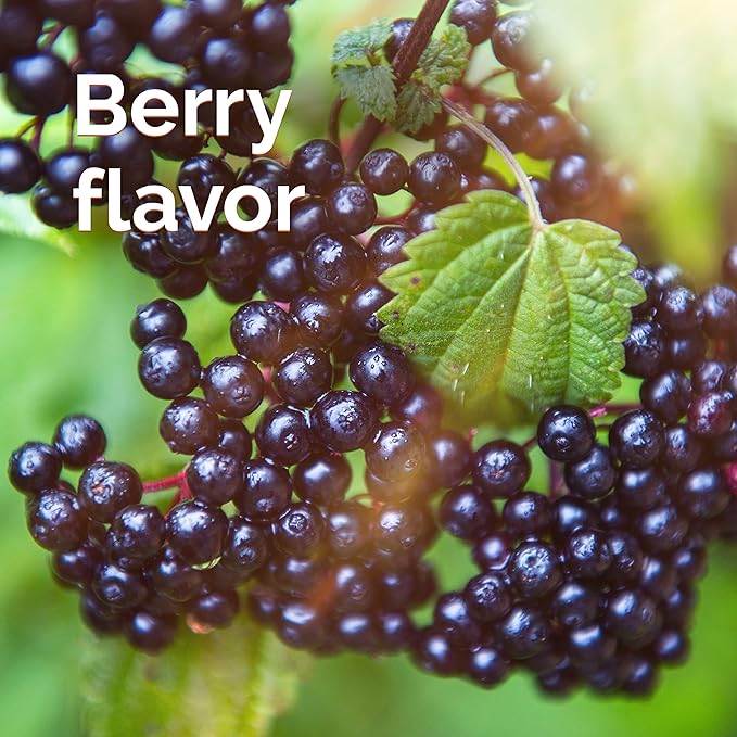 Emergen-C Elderberry Fizzy Drink Mix, Elderberry Immune Support, Natural Flavors, With High Potency Vitamin C, 18 Count