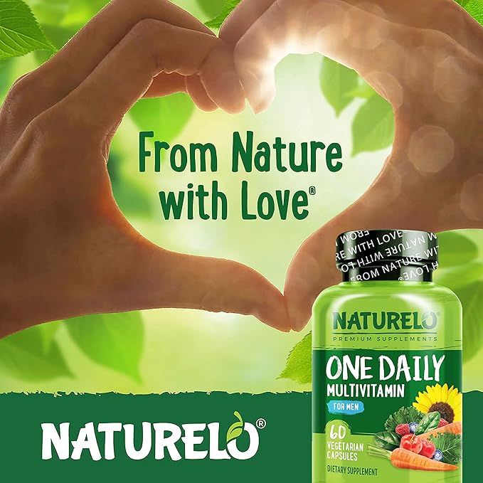 NATURELO One Daily Multivitamin for Men 60 Capsules 2 Month