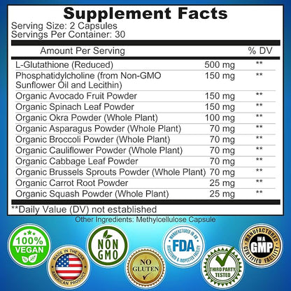 Liposomal Glutathione 500mg 60 count