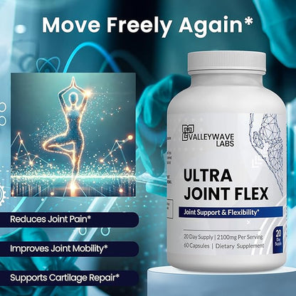 Ultra Joint Flex Glucosamine Chondroitin Capsules - Joint Support Supplement for Men and Women, Dietary Supplement for Joints, Bones, Back, Knees, Hands (60 Capsules)