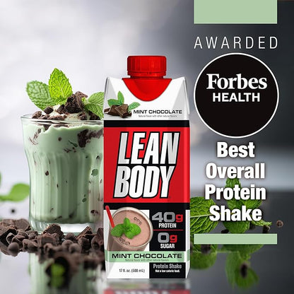 Labrada Lean Body Ready-to-Drink Mint Chocolate 40g Protein, 0 Sugar, 22 Vitamins 12) LABRADA