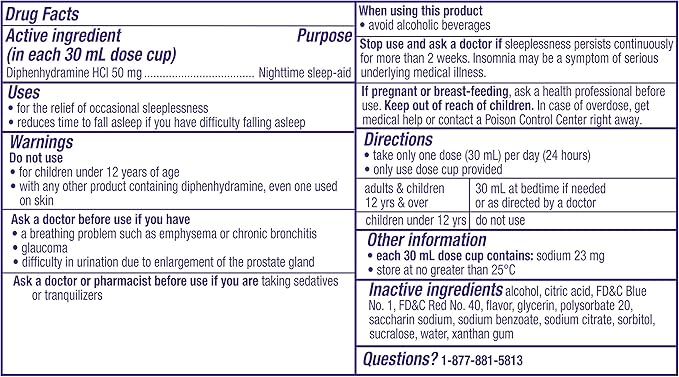 ZzzQuil, Sleep Aid, Nighttime Sleep Aid 50 mg 12 FL