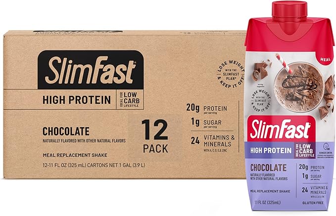SlimFast High Protein Chocolate Bundle- 12 (20g Protein) 26 Servings (20g Protein)