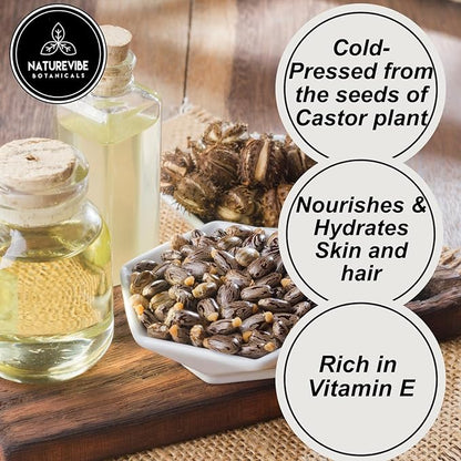 Naturevibe Botanicals Jamaican Black Castor Oil 32 Ounces 100% Pure