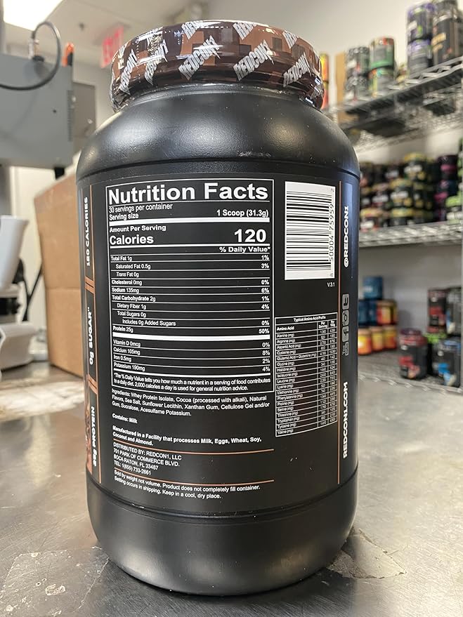 REDCON1 Isotope 100% Whey Isolate, Chocolate - Keto Friendly Whey Protein Powder - Low Carb + Zero Sugar Whey Protein Isolate - Keto Protein Powder (30 Servings)