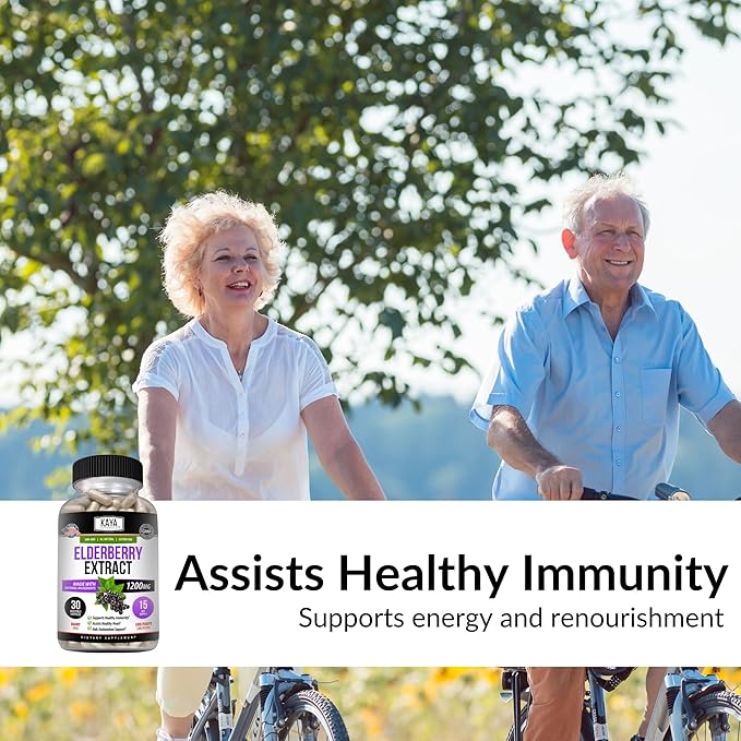 Kaya Naturals Elderberry Immune Support 1200mg Immune 30 Count