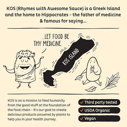 KOS Vegan Protein Powder, Salted Caramel Coffee - Low Carb Pea Protein Blend, Organic Plant Superfood Rich in Vitamins & Minerals - Keto, Dairy Free - Meal Replacement for Women & Men - 15 Servings