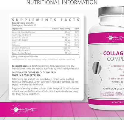 Grass Fed Hydrolyzed Collagen Peptide Complex 1000mg, 90 90 Servings.