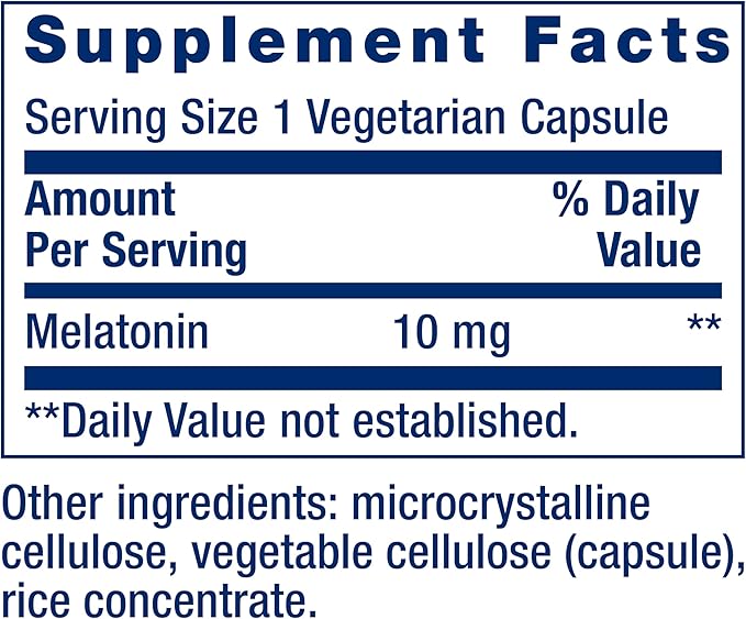 Life Extension Melatonin, 10 mg, Healthy 60 Capsules