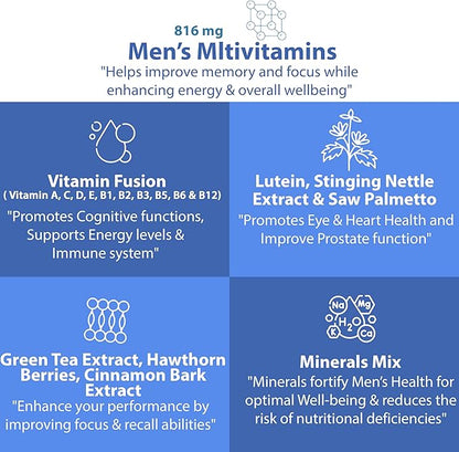 Multivitamin for Men B12, Zinc, 1