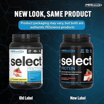 PEScience Select Low Carb Protein Powder, Strawberry Cheesecake, 27 Serving, Keto Friendly and Gluten Free