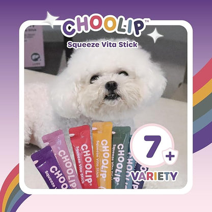 Squeeze Vita Stick Lickable Treats for Dogs & Cats. 49 Variety support sticks with essential multivitamins. Soft and tasty paste for all life stages
