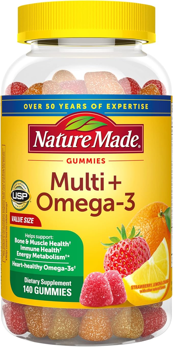 Nature Made Multivitamin + Omega-3, Dietary 140 Gummy 70 Day 1)