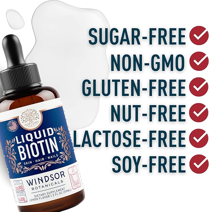 Liquid Biotin for Hair Growth Collagen 10,000mcg Collagen 5,000mcg Extra 2oz